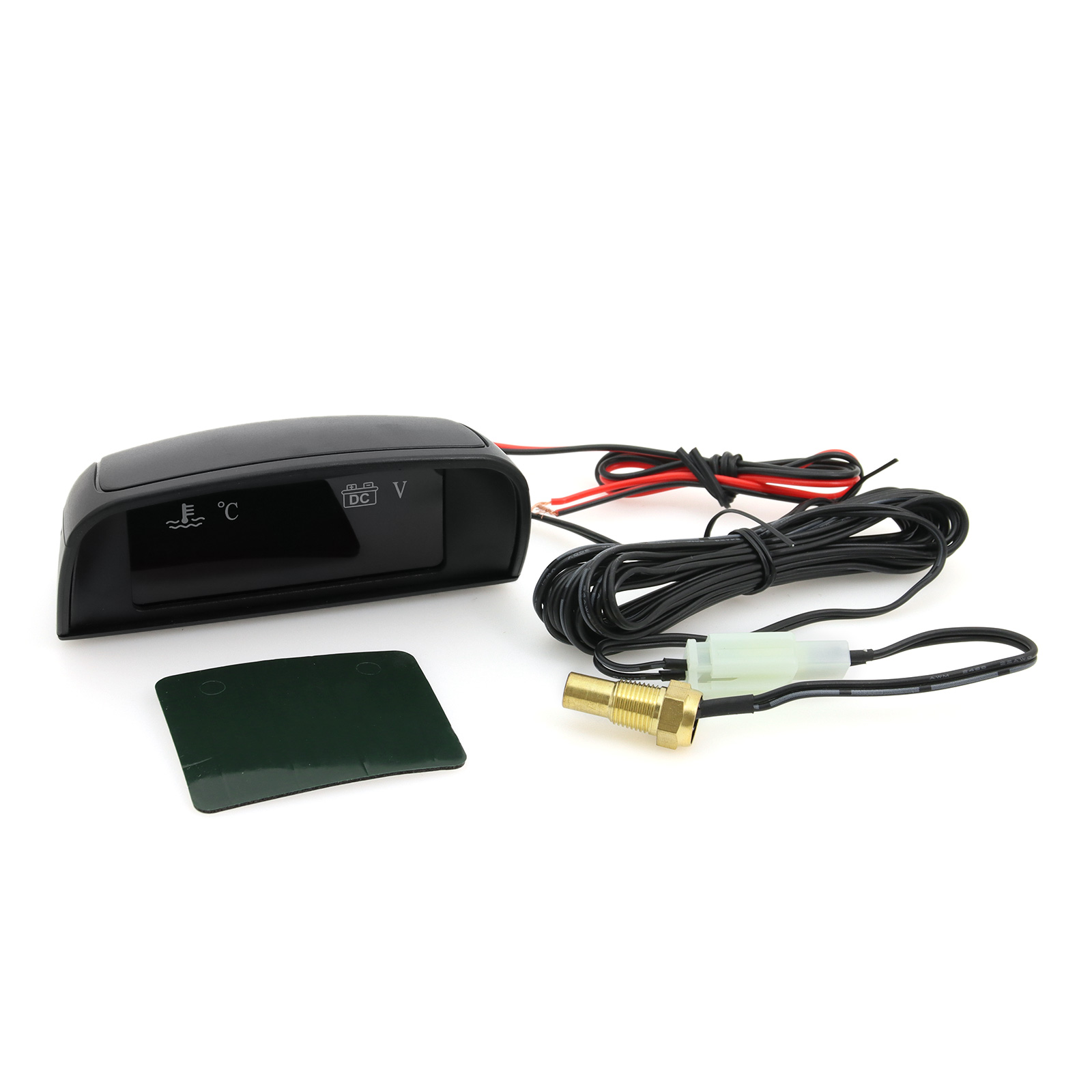 デジタル水温計 + ボルト水温センサー 10 ミリメートル 2 で 1 ゲージ車の液晶ディスプレイ車のトラックオートバイ 12V 24V