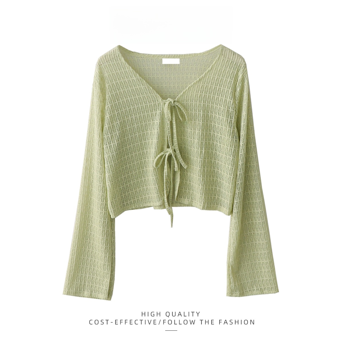 PAIXIANG 夏薄いニット日焼け防止カーディガン女性の甘いスタイル V ネックノースリーブラップドレスアウターカバーアップ