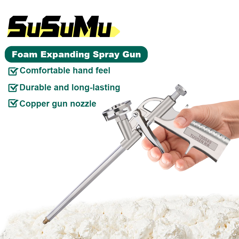 Foam Expanding Spray Gun All Metal Polyurethane Foam Sealant Foaming Jet Glue Gun Manual Sealant Caulking Tool House Renovation