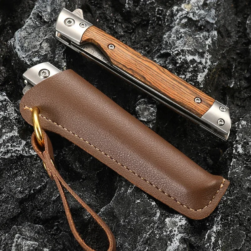Coltello pieghevole modello Damasco 2024 Coltello pieghevole multiuso da campeggio esterno Coltello tascabile ad apertura rapida Coltello pieghevole in acciaio inossidabile