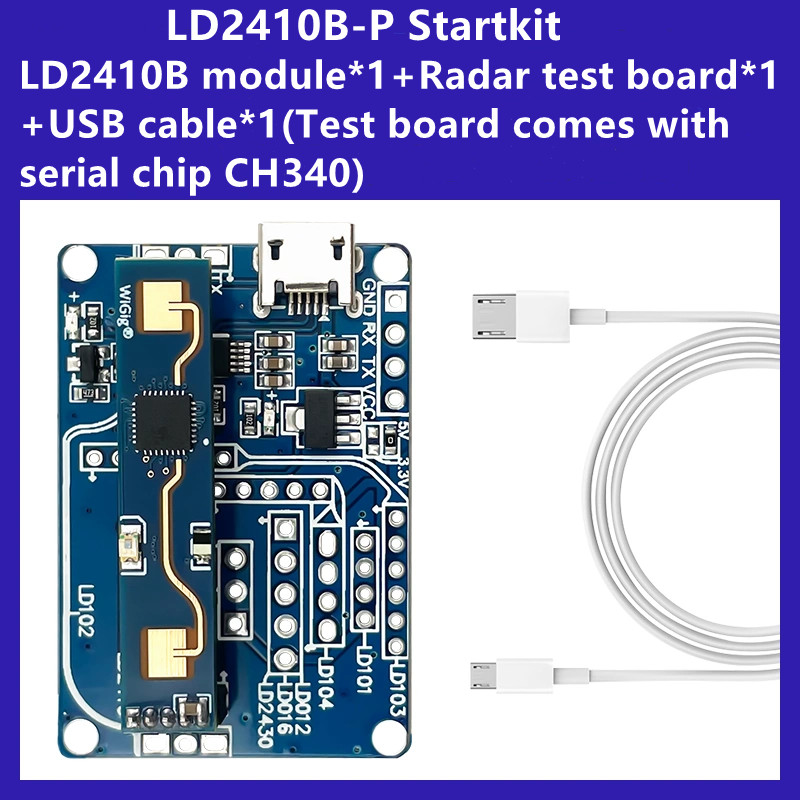New HLK-LD2410C LD2410 LD2420 LD2410S 24GHz mmWave 5M Human Presence Radar Sensor Motion Module