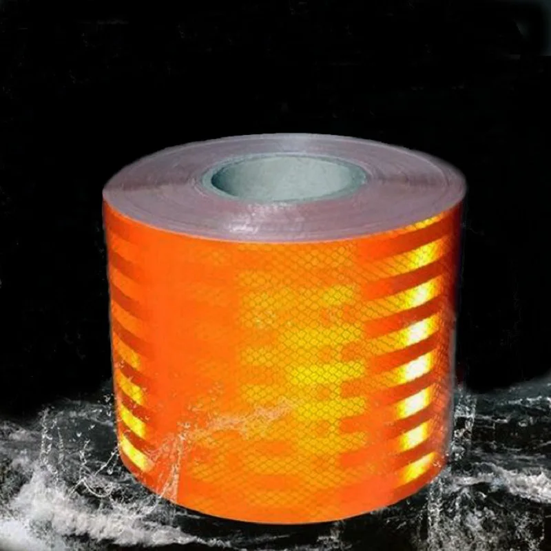เทปกาวสะท้อนแสงสีส้มสำหรับสัตว์เลี้ยงกันน้ำ15ซม. เทปกาวเพื่อความปลอดภัยสูงสติกเกอร์รถบรรทุกแบบ DIY 1เมตร