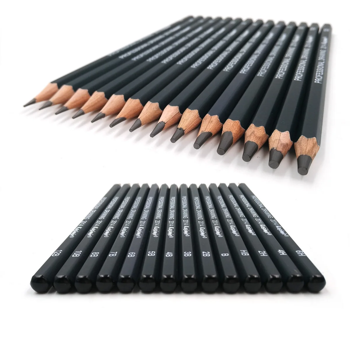14 Teile/satz Zeichnung Skizze Bleistifte Set Holz Professionelle Kunst Liefert HB 2B 6H 4H 2H 3B 4B 5B 6B 10B 12B 1B Malerei Schreibwaren