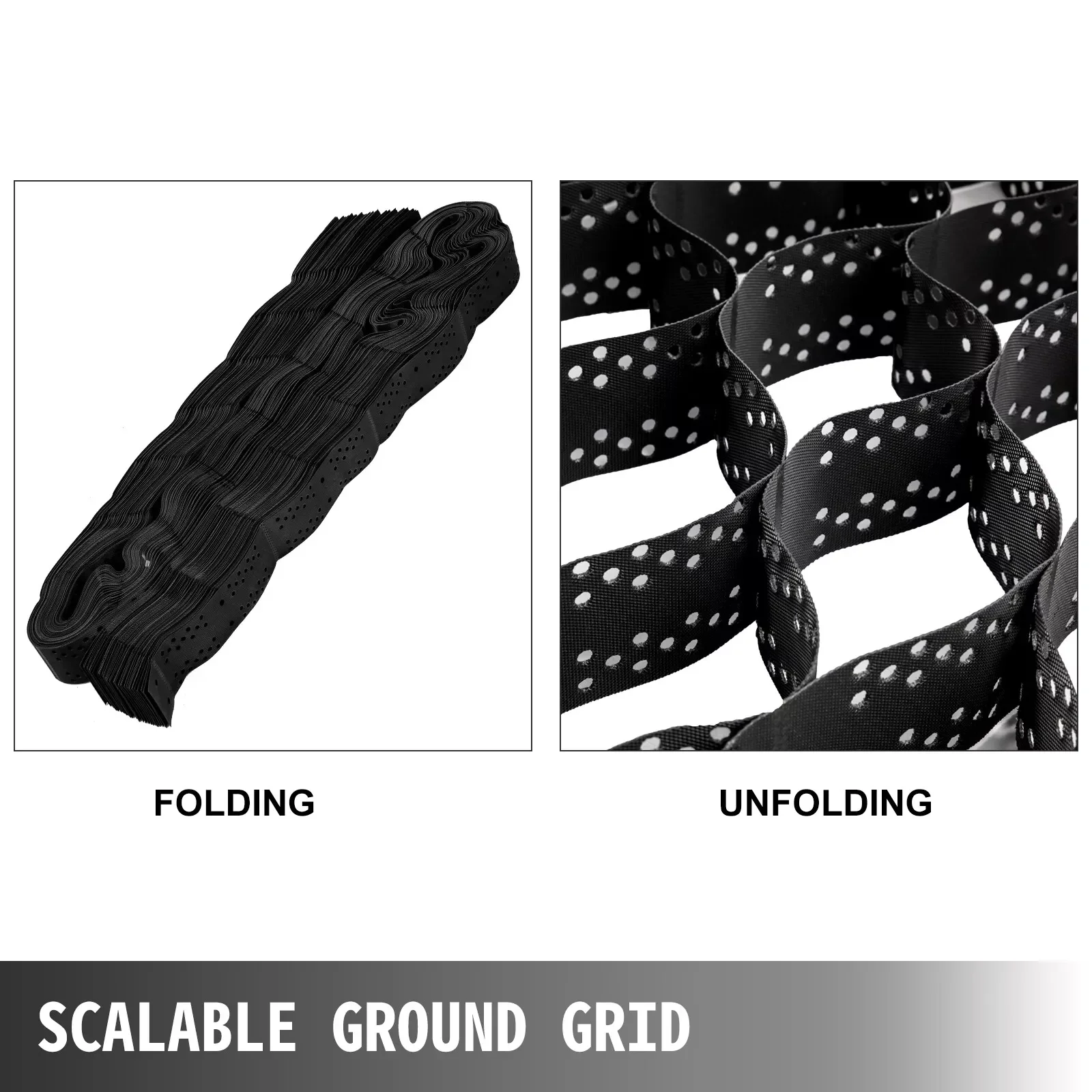 2 inch Geogrids Thick Gravel Ground Grid Geo Grid Driveway Stabilization Grid Geocell Permeable Pavers 9ft x 17ft