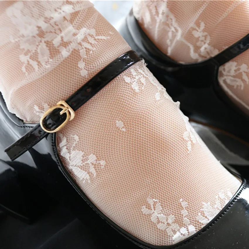 Calcetines Harajuku transpirables transparentes con encaje Floral para mujer, calcetines de rejilla de malla dulce, calcetines divertidos suaves, medias Sox