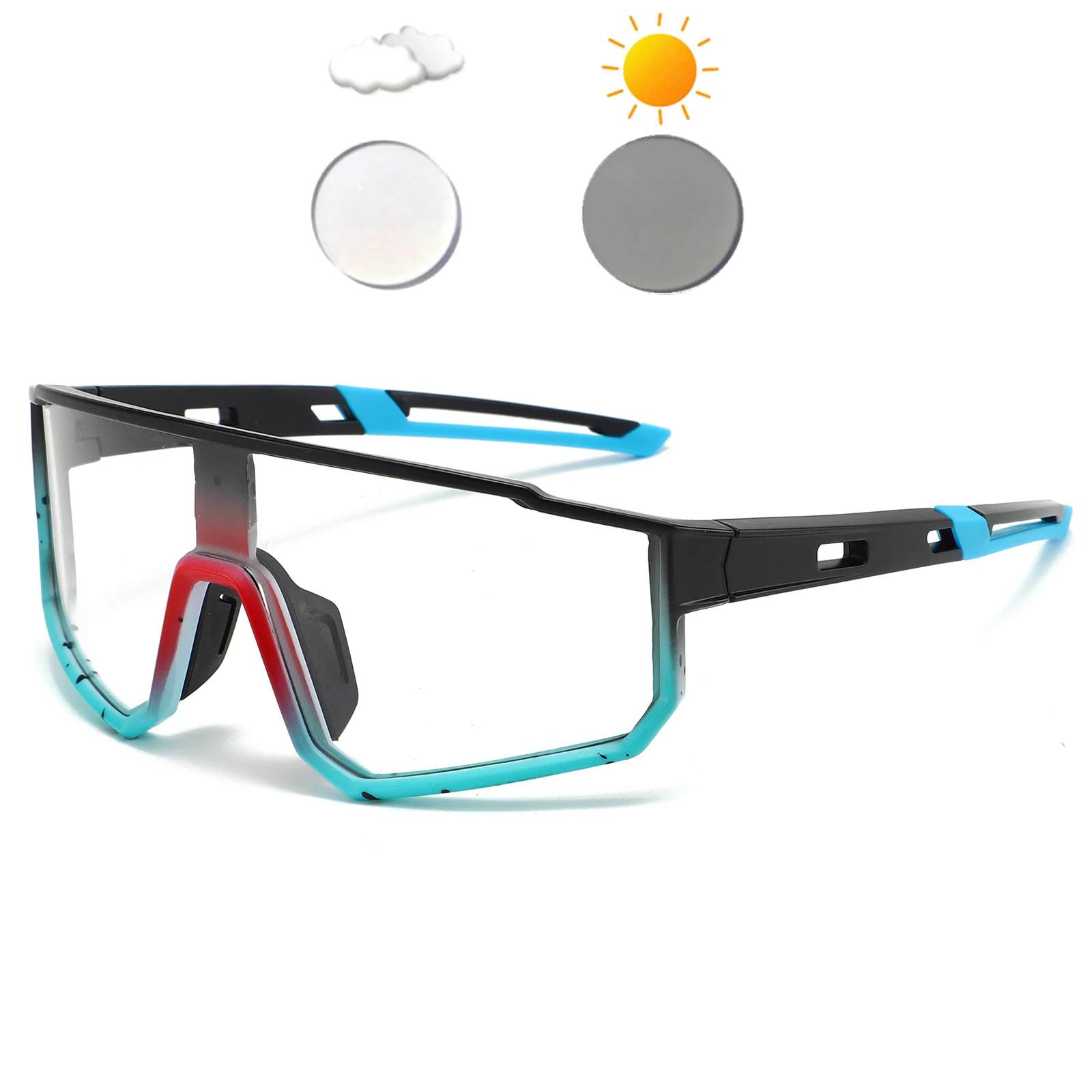 Lunettes de soleil photochromiques pour hommes et femmes, flambant neuves, à la mode, pour la conduite, la randonnée, carrées, pour le Sport en plein air