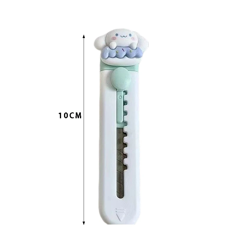Couteau d'art dessin animé Hello Kitty cannelle, 3 pièces, mignon Purin Portable Express Unboxing, artefact de coupe de papier, outil d'art, cadeaux