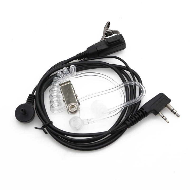 5 pçs tubo acústico de ar fone de ouvido para walkie talkie baofeng rádio k porta fone ptt com microfone para UV-5R 888s guarda fones de ouvido