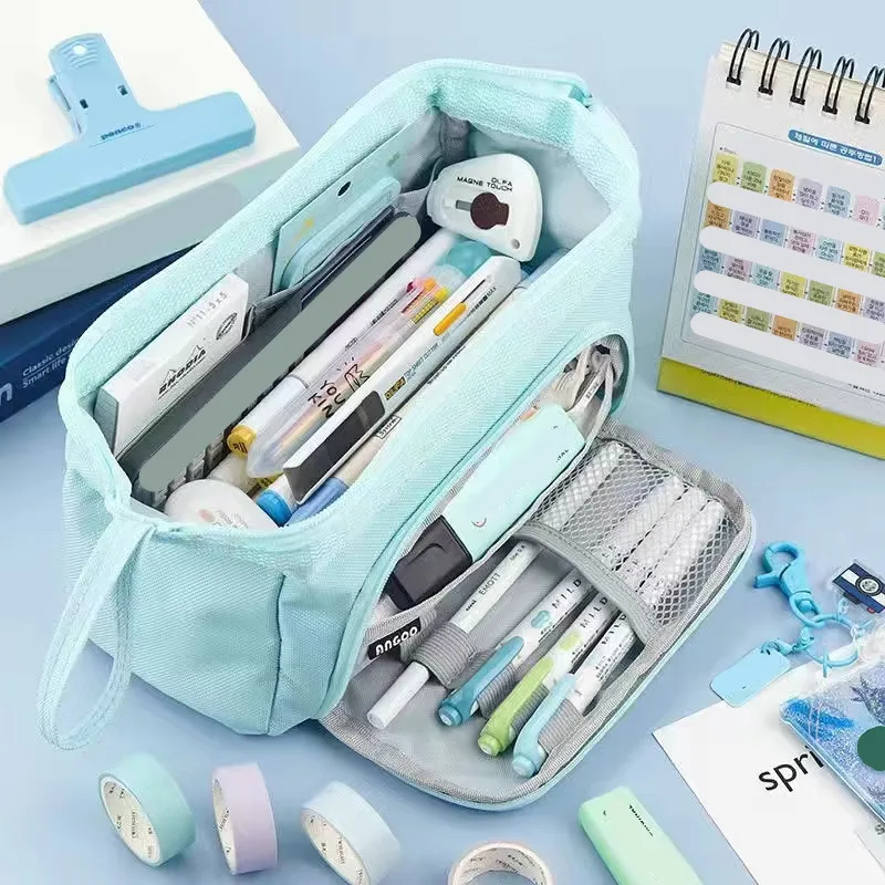 Große Kapazität Bleistift Fall Nette Student Bleistift Fällen Große Stift Tasche Fall Lagerung Box Junge Mädchen Kind Büro Schule Schreibwaren