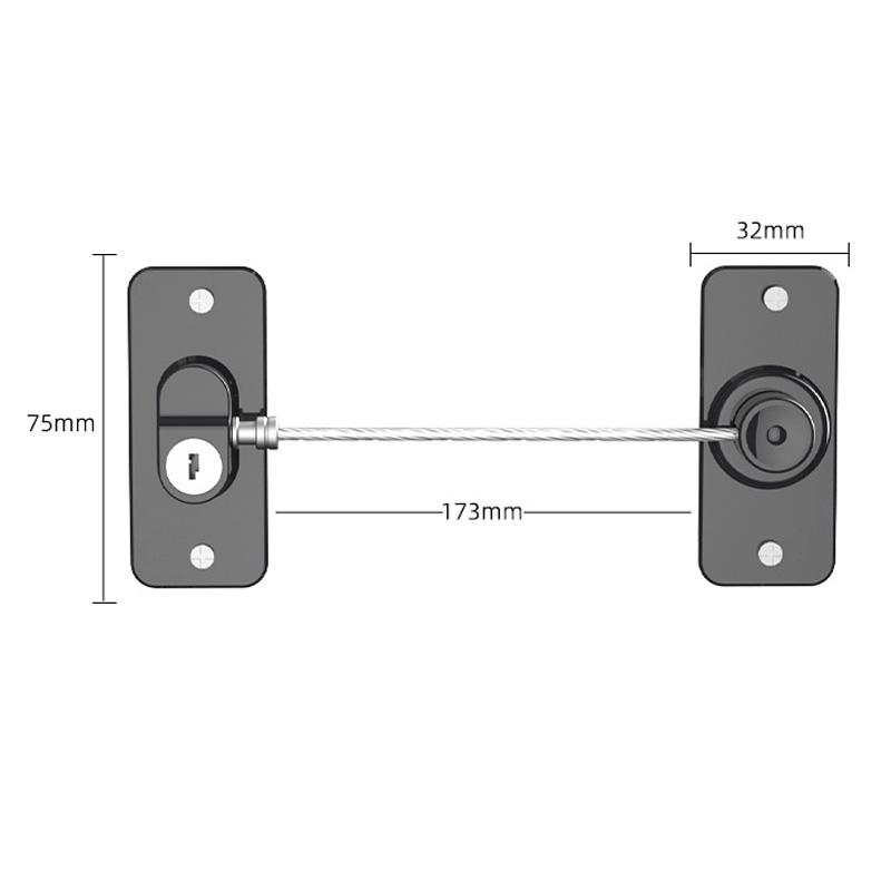 Cerradura de seguridad para ventanas para niños, cerradura de refrigerador de gabinete giratoria con límite anticaída multifuncional, protección de seguridad para bebés en el hogar