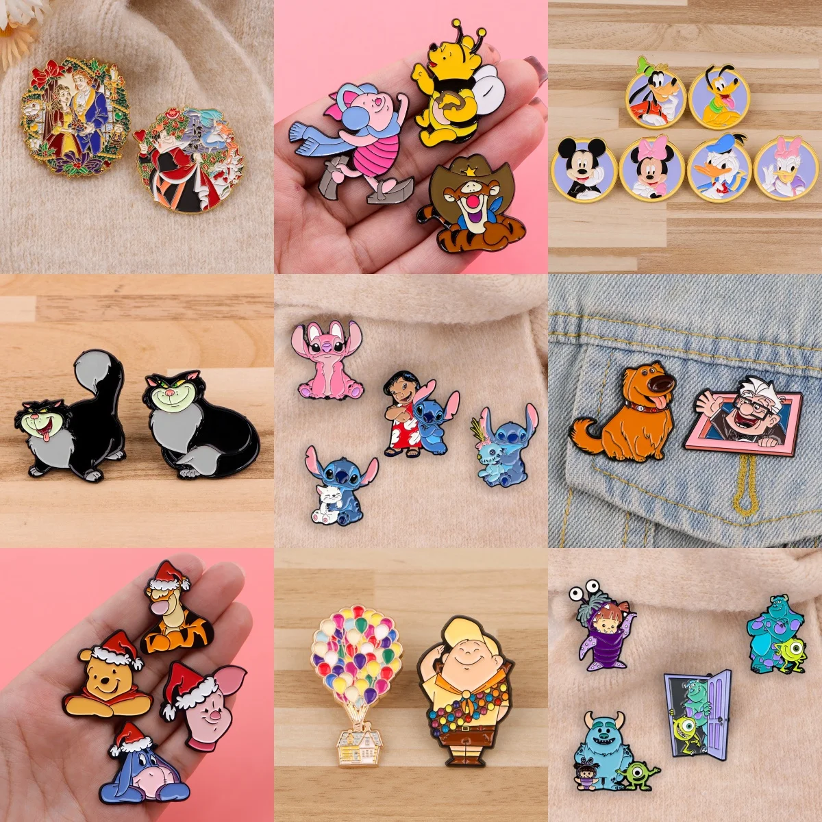 2-7 unids/set serie de figuras de Anime Pin esmaltado broches clásicos de dibujos animados conjunto de alfileres de solapa insignia en mochila accesorios de ropa regalos