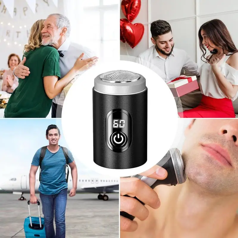 Rasoio ricaricabile Mini rasoio salvaspazio resistente all'acqua Forniture per la cura della pelle maschile Elementi essenziali da viaggio per viaggi aerei