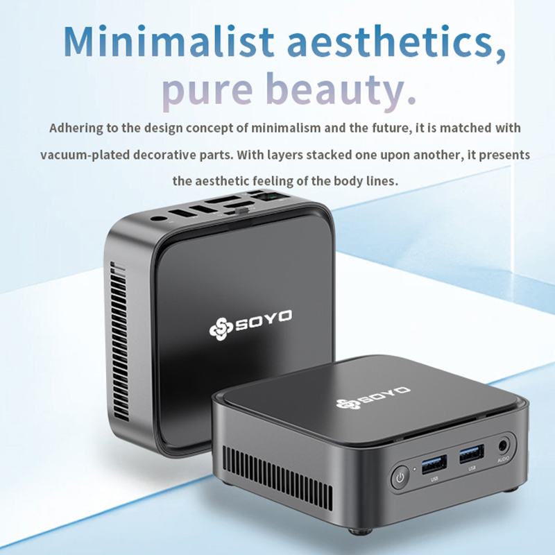 SOYO M4 PLUS2 Mini PC Intel Alder Lake N150 Windows 11 Pro Mini PC 16GB DDR4 512GB PCIe M.2 SSD WiFi 5 BT4.2 computadora de escritorio