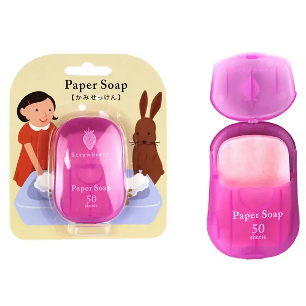 新しい 50 個紙石鹸の香りのスライスシート使い捨て石鹸紙ベビー石鹸紙洗濯手洗いバスクリーニング用品