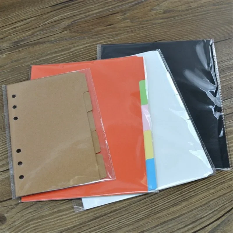5Pcs/set A5 A6 Binder Index Dividers Index Page for Loose-leaf Notebook Scrapbook Diary Stationery School Office Supplies