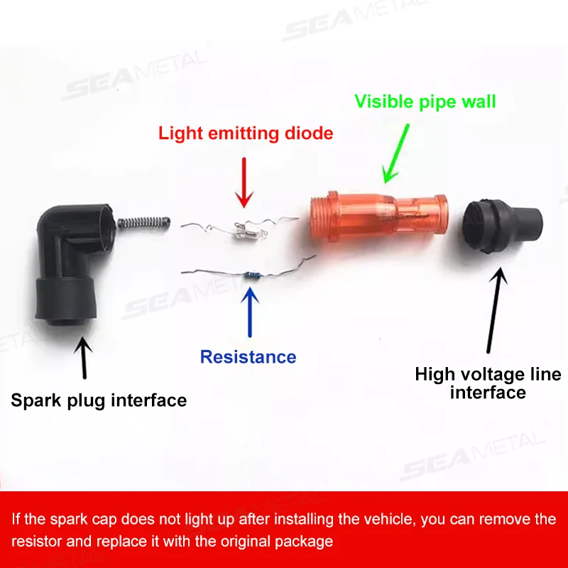 Motorcycle Flash Spark Plug Cap Universall Motorcycle Ignition Spark Plug Cap 90Degree Flashing Spark Plug Cap For Moto