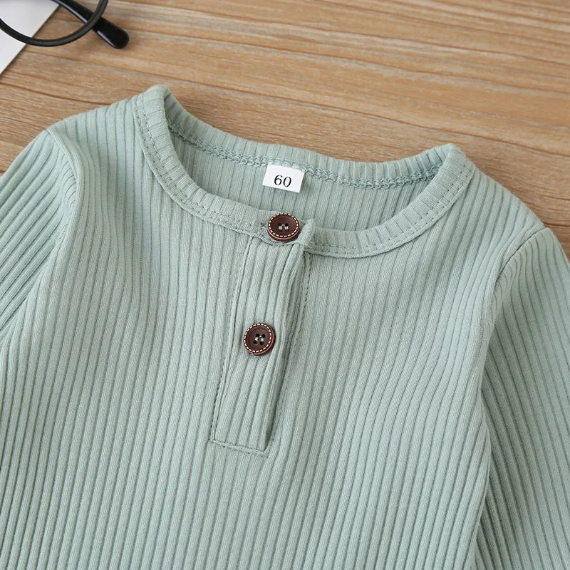 ฤดูใบไม้ร่วงทารกแรกเกิดเด็กทารกเด็กหญิงRomper Playsuit Overallsผ้าฝ้ายแขนยาวชุดเด็กทารกเสื้อผ้าทารกแรกเกิด