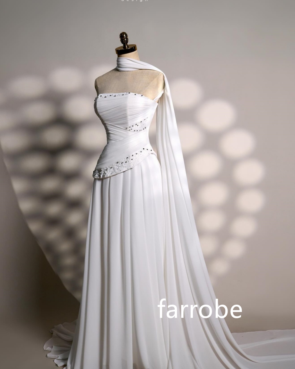 Customized Sexy Chiffon Pleat A-line Strapless Long Dresses Prom Dresses Classic Exquisite Modern Style Pastrol Unisex Chinese S