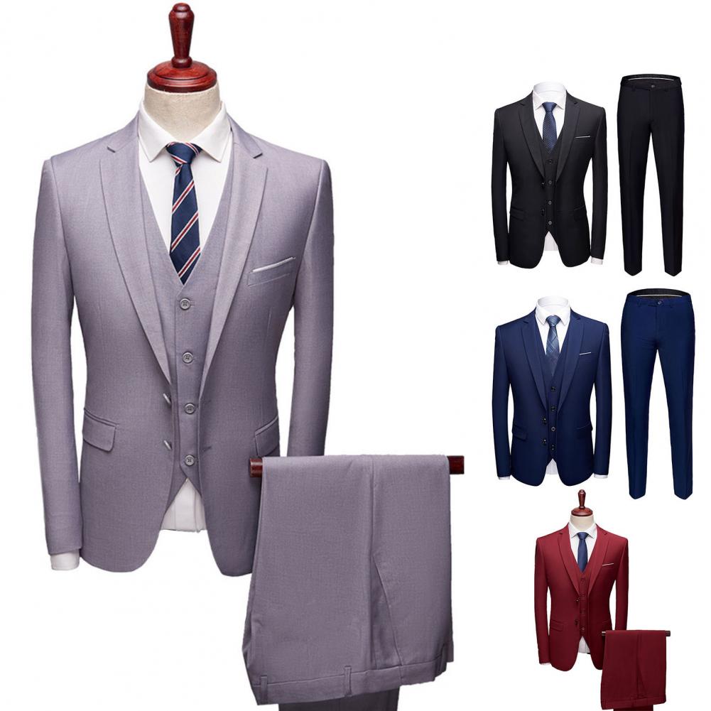 Great Men Anzug Taschen Slim Fit Abend anzug trennt 3 Stück Set plus Größe formellen Anzug für Bräutigam