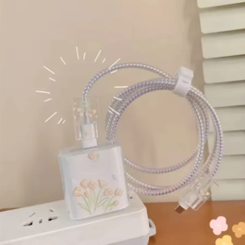 Case For Apple 18/20w charger protective case is applicable to iPhone 14/13 data cable head bite protector Shell