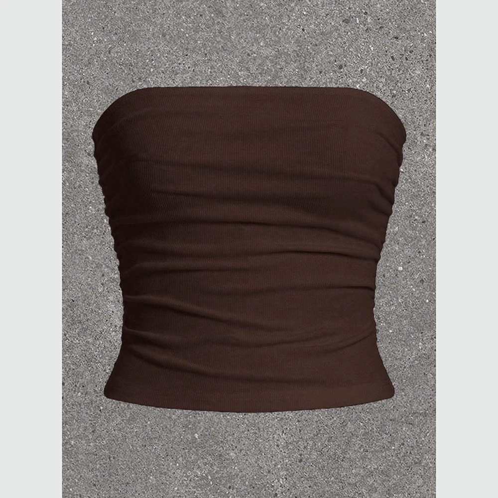 Mia Muse mouwloze tanktops en camis voor dames, off-shoulder skinny fit, Koreaanse stijl, effen zomer, casual basic tops