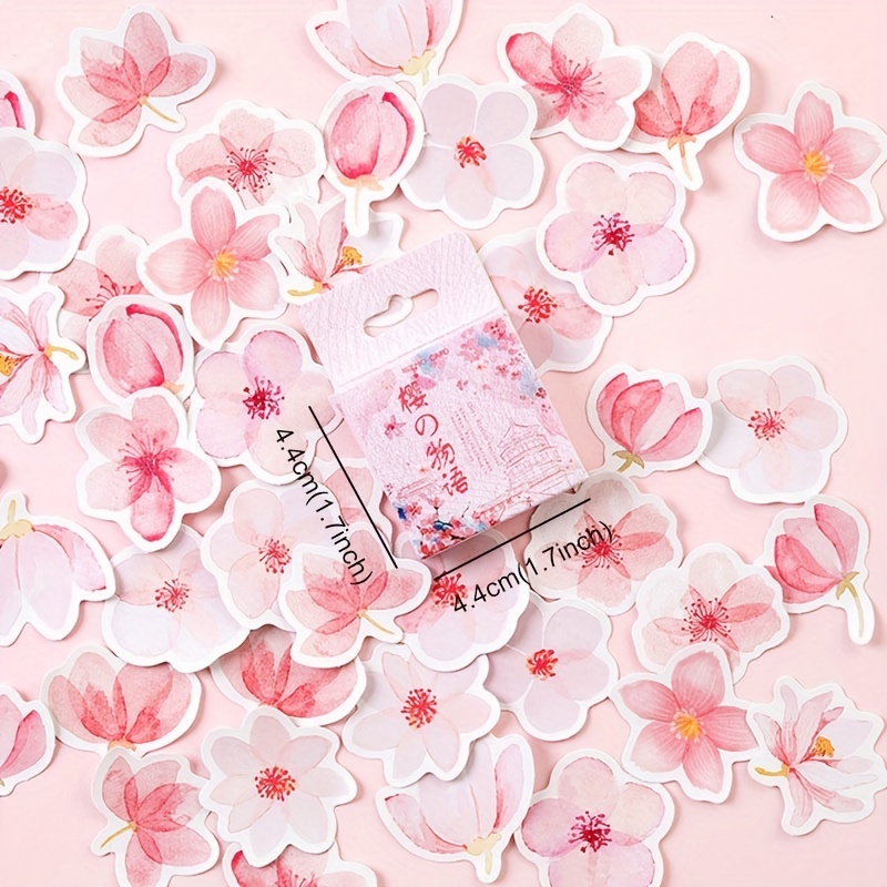 Mohamm ญี่ปุ่น Cherry Blossoms Planner ดอกไม้ไดอารี่ Deco กระดาษขนาดเล็ก Kawaii สติกเกอร์เครื่องเขียน Scrapbooking Journal