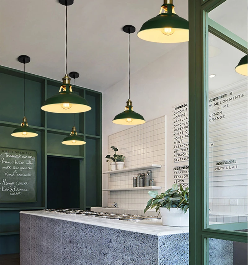 Industrial Colorido Pingente Luz Loft Suspensão Luminária Restaurante Cozinha Pendurado Luz Lustre Teto Lâmpada Decorativa lustre mesa de jantar lustre pendente de teto luminária casa decoração quarto lâmpadas arandela