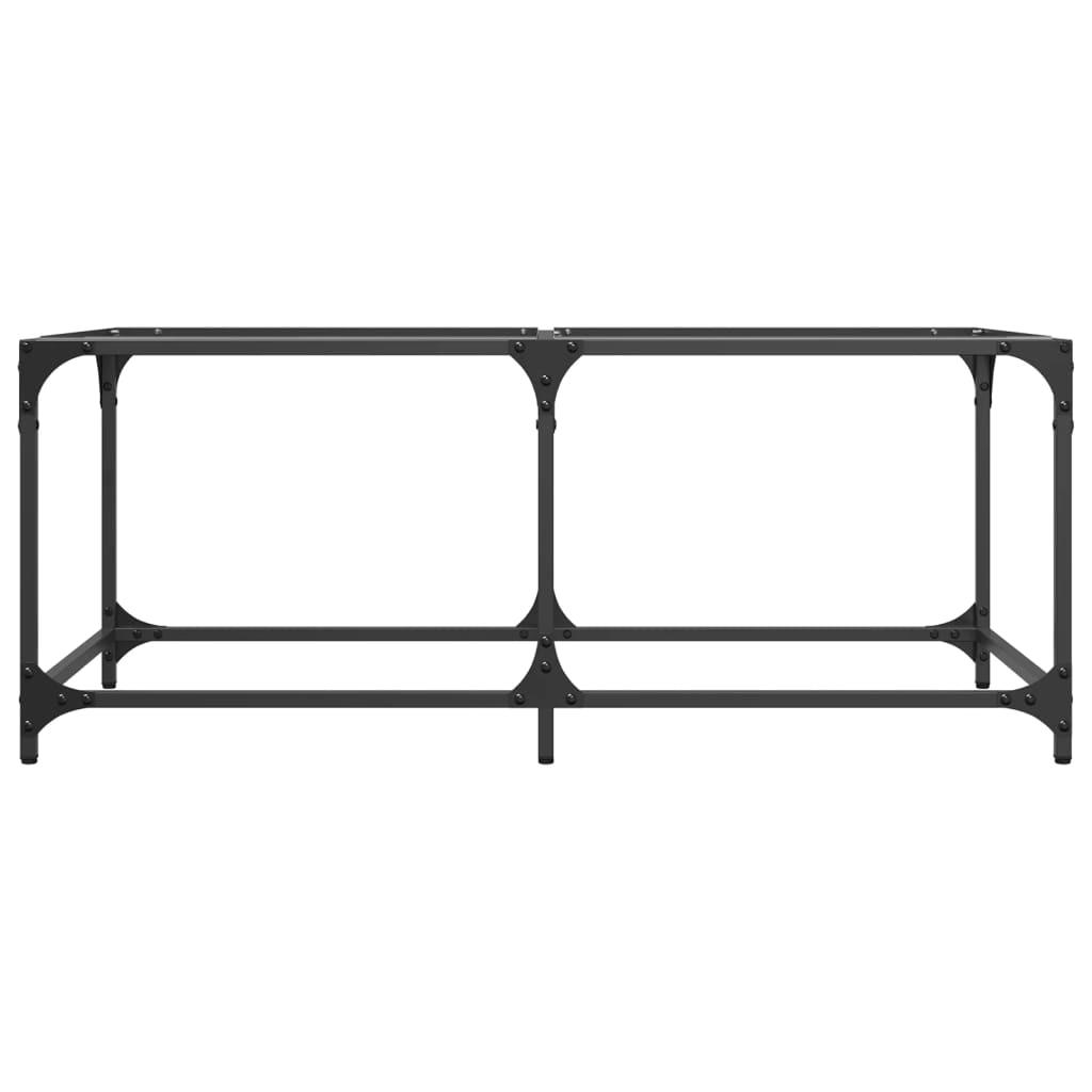 Salontafel van transparant glas 98.5x50x40 cm Modern woonkamermeubilair met stalen frame