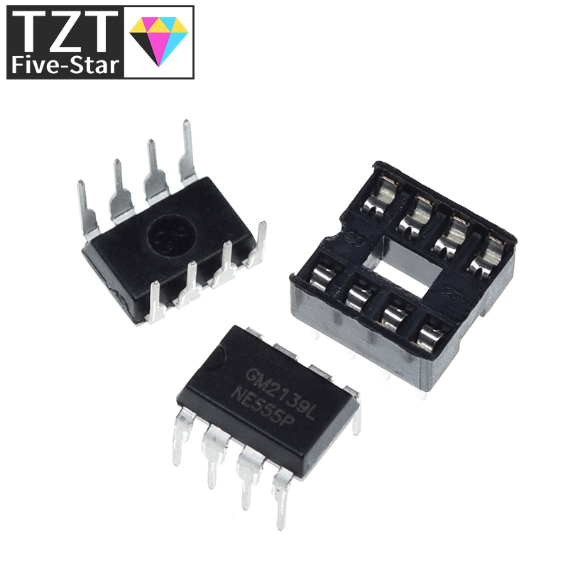 DIYTZT 10Pcs , (5 Each) NE555 NE555P IC 555 for Timer Programming Oscillator