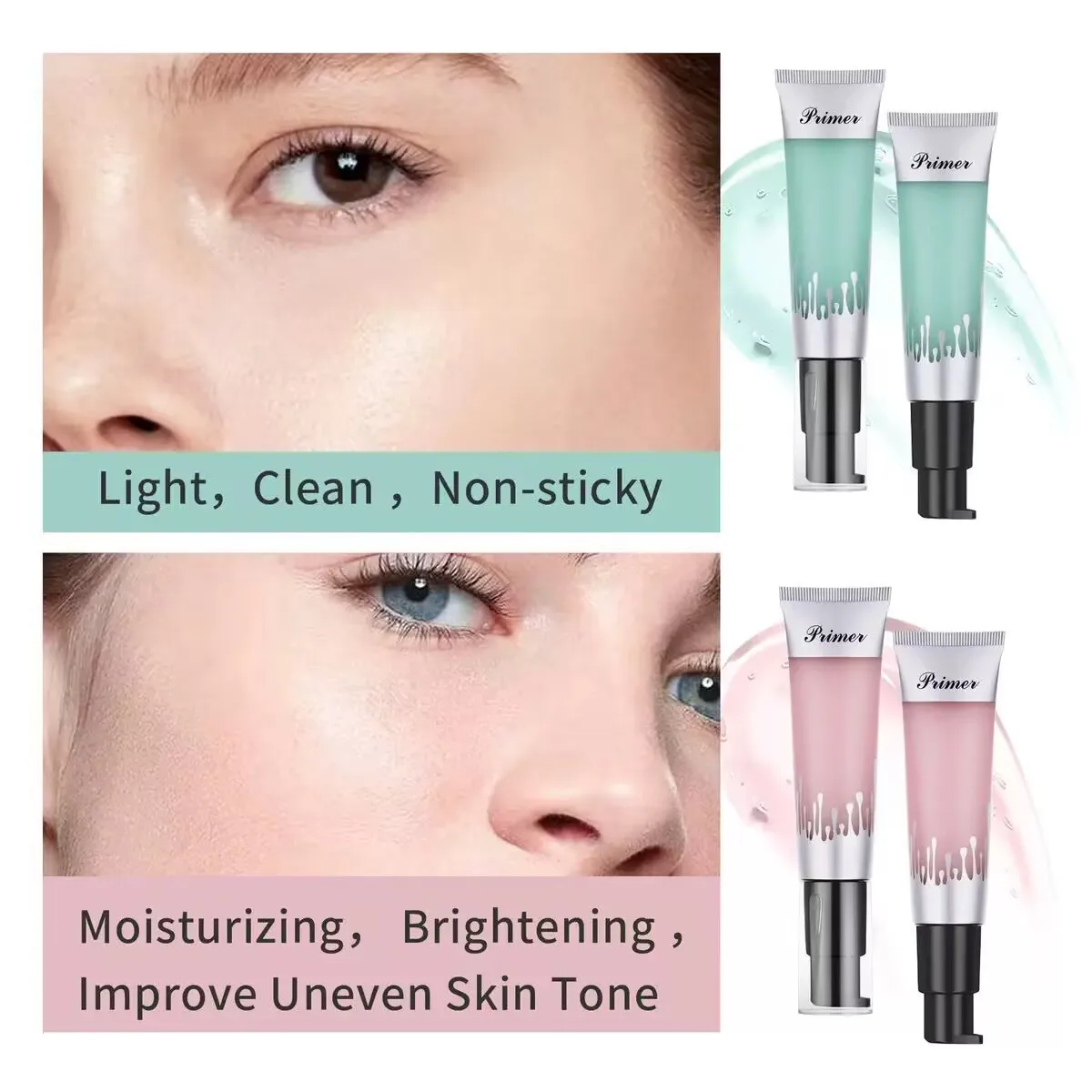 24ml Power Grip Primer เจล Hydrating Face Primer สําหรับ Smoothing Skin จับแต่งหน้าที่มองไม่เห็น Pore ไม่มีสี Primes