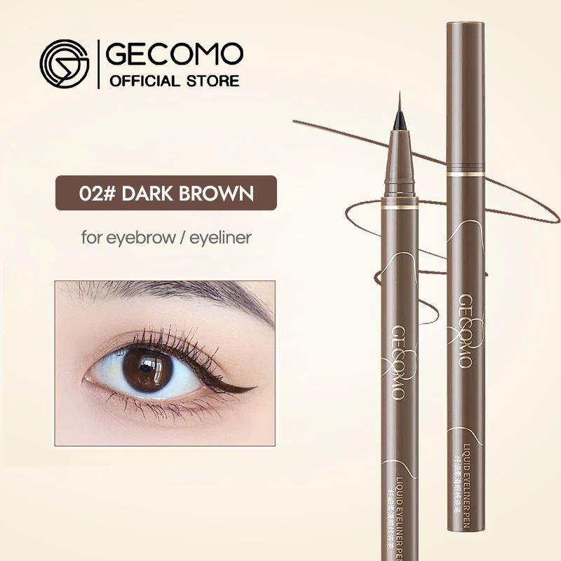 Gecomo อายไลเนอร์ชนิดน้ำ0.014มม. กันน้ำแห้งเร็วติดทนนานดินสออายไลเนอร์ไม่เปรอะเปื้อน