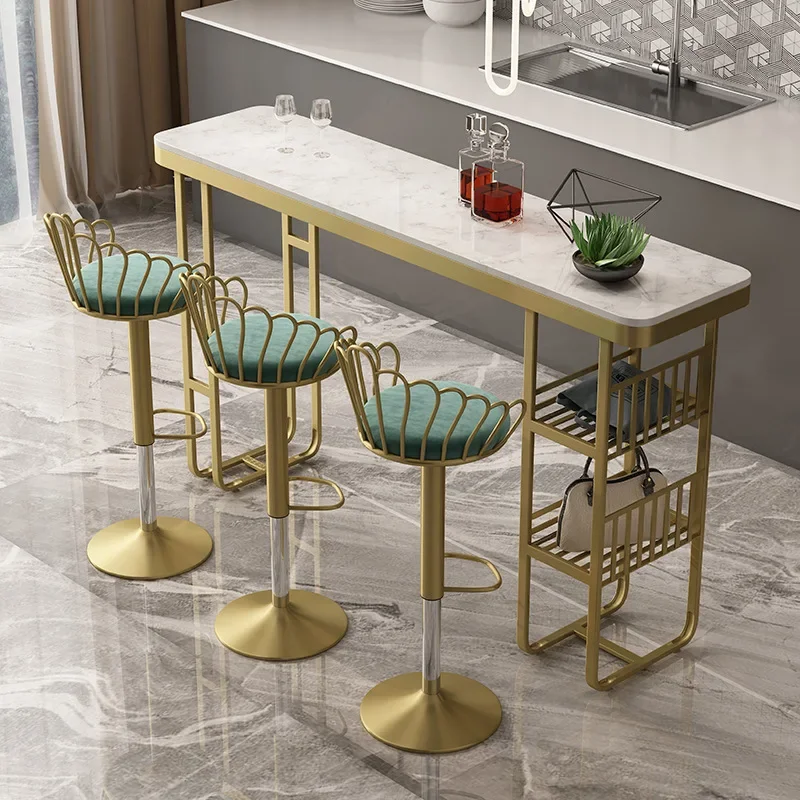 Nordic Gold Metall Bar Stuhl Möbel für Zuhause Licht Luxus Café Restaurant Zähler Barhocker Designer Lift Swivel Hohe Hocker