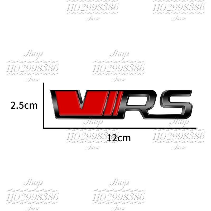 Logotipo 3D de Metal VRS, emblema de parrilla de coche, insignia de parachoques trasero, pegatina para Rapid Octavia 2 3 A5 RS Kodiaq Fabia, accesorios