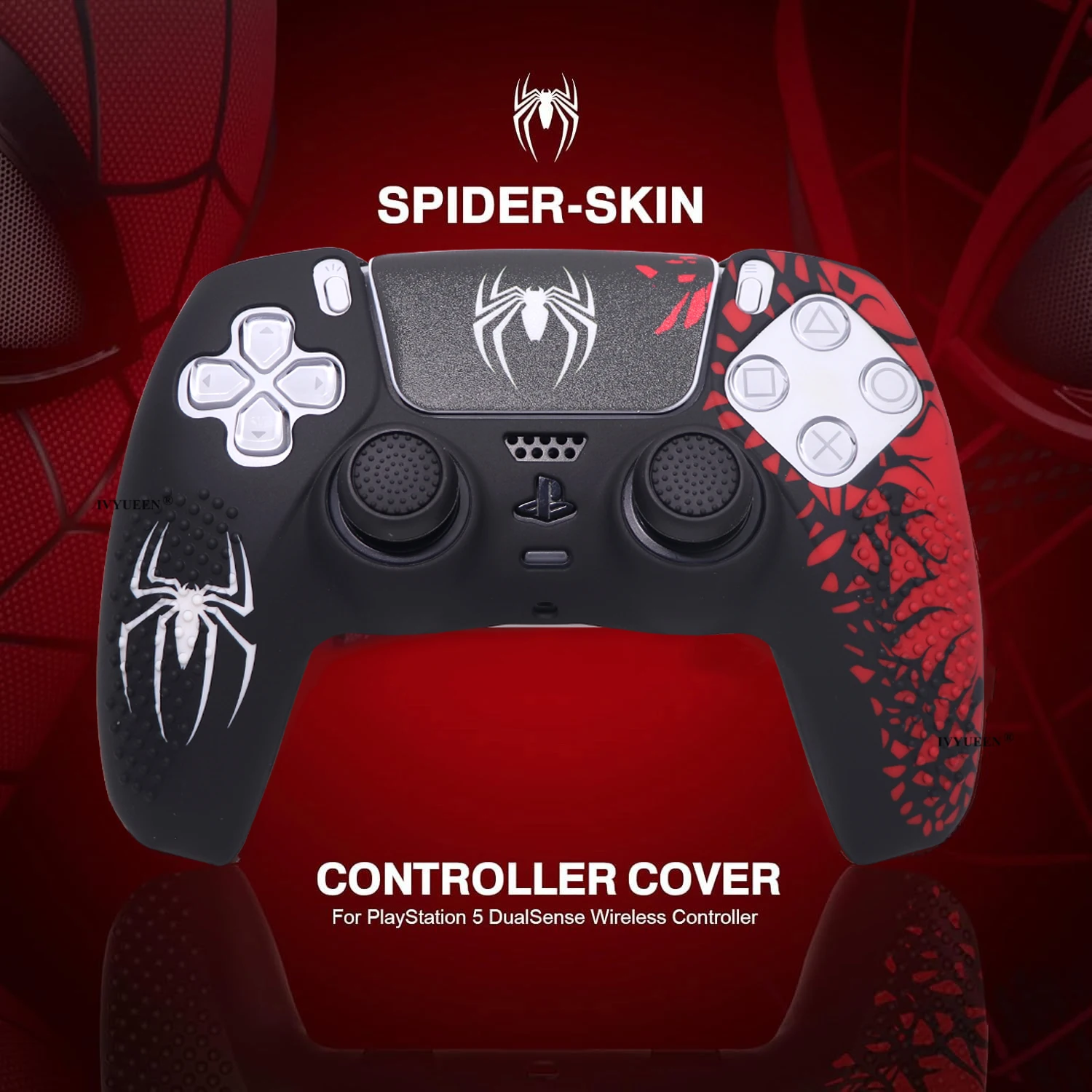 For Playstation 5 PS5 Slim Controller Spider Silicone Skin Protective Cover Case for DualSense Touch Pad Sticker Game Accesorios