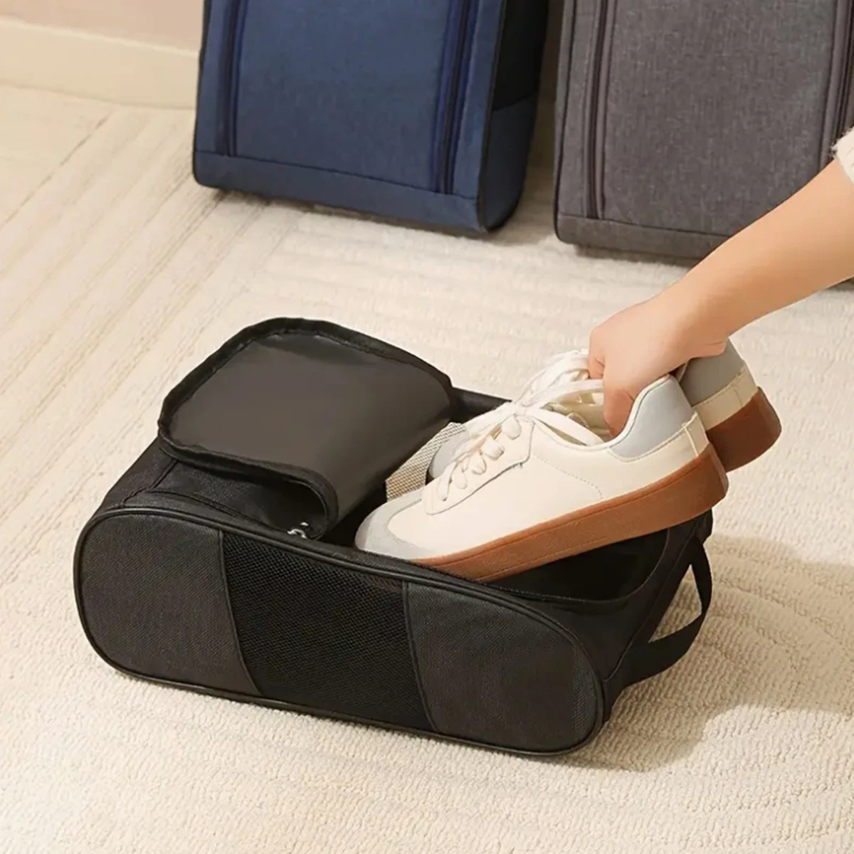 Bolsa de zapatos de Golf portátil, bolsas porta zapatos de tela Oxford, bolso de Golf ligero transpirable, bolsa de zapatos de tenis de fútbol a prueba de polvo
