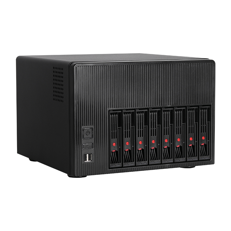 XCY X108 NAS 4/6/8 Bay 2,5/3,5 pulgadas SATA HDD Intel N150 DDR5 M.2 NVMe SSD 10G Ethernet tipo C Windows11 Linux RAID FreeNas