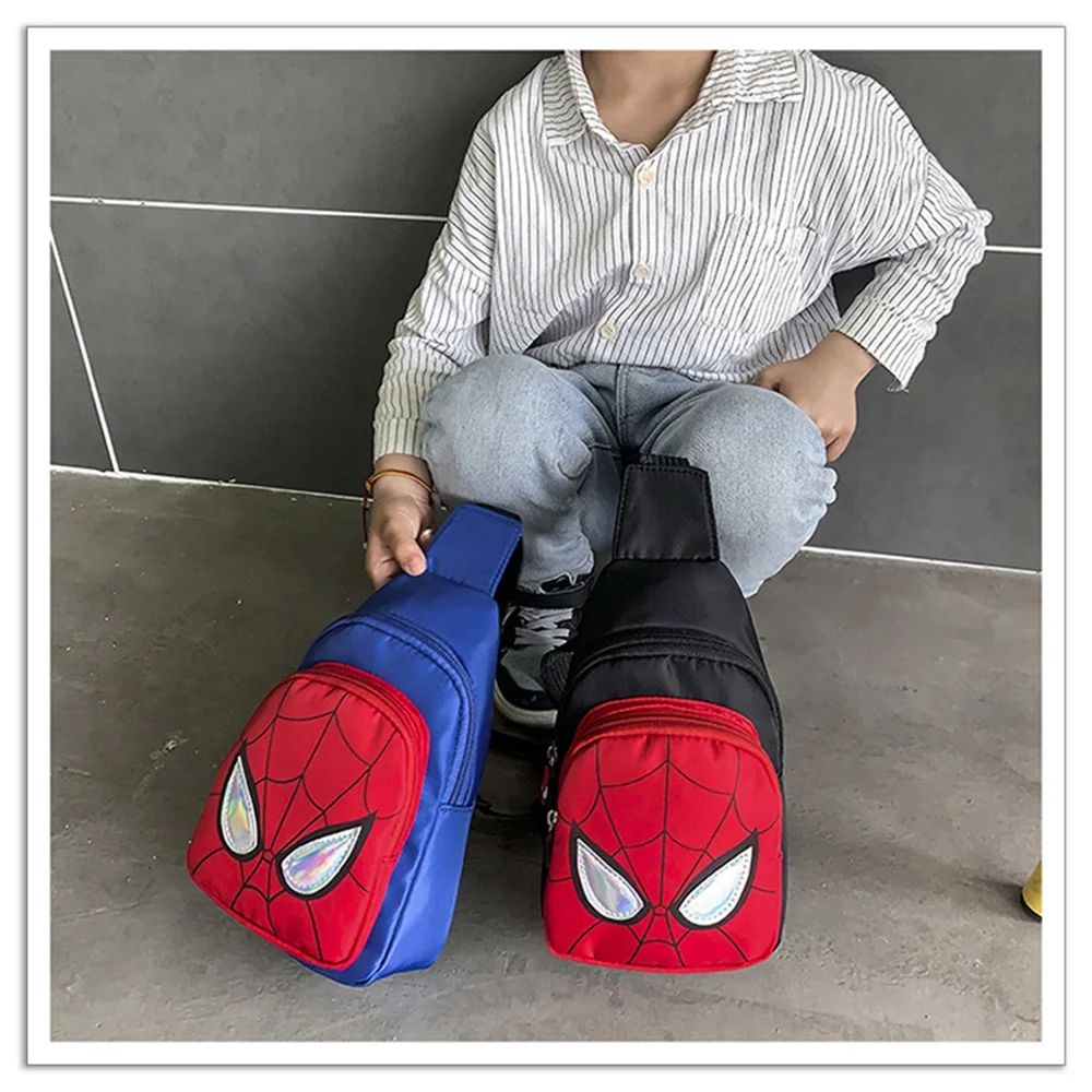 1PC Korean Version Children's Casual Shoulder Bag for Kids Cartoon Cute Spider Crossbody Chest Messenger Bag Backpack