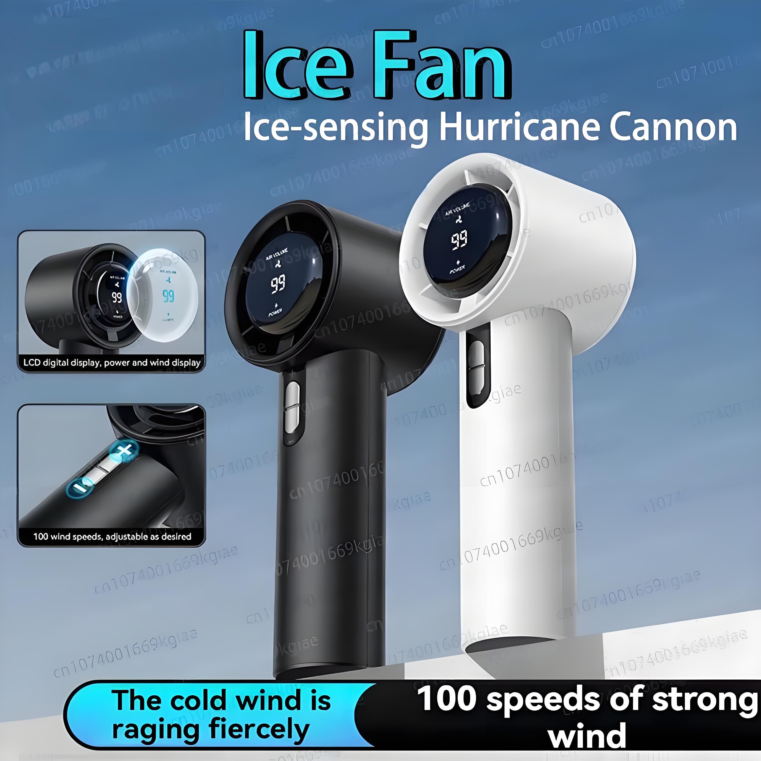 Новинка 2025 года, ручной высокоскоростной вентилятор с зарядкой через USB, мини-портативный 100-скоростной турбо-сильный маленький уличный мощный вентилятор, аккумулятор 3000 мАч