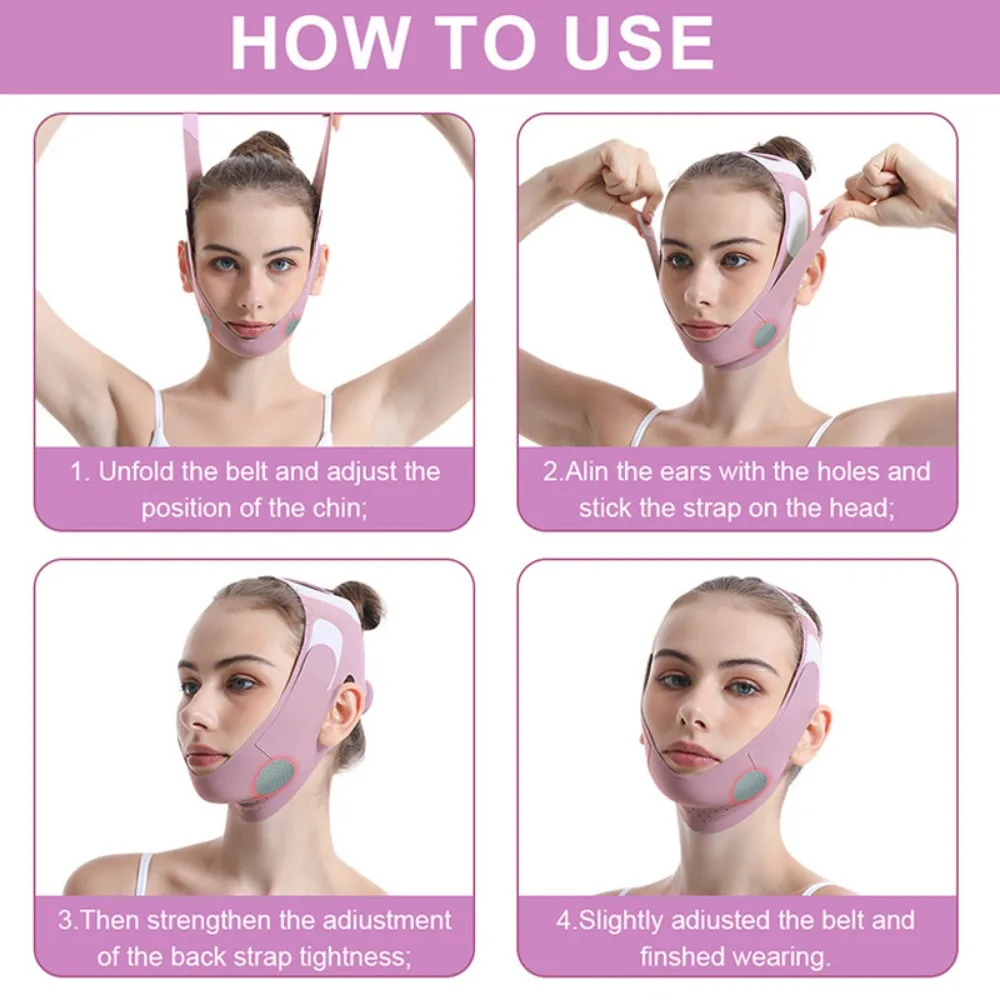 Grafenowy bandaż wyszczuplający do twarzy V-Line Face Shaper Facial Chin Cheek Lifting Belt Anti Wrinkle Face Lift Up Strap Narzędzia do pielęgnacji skóry
