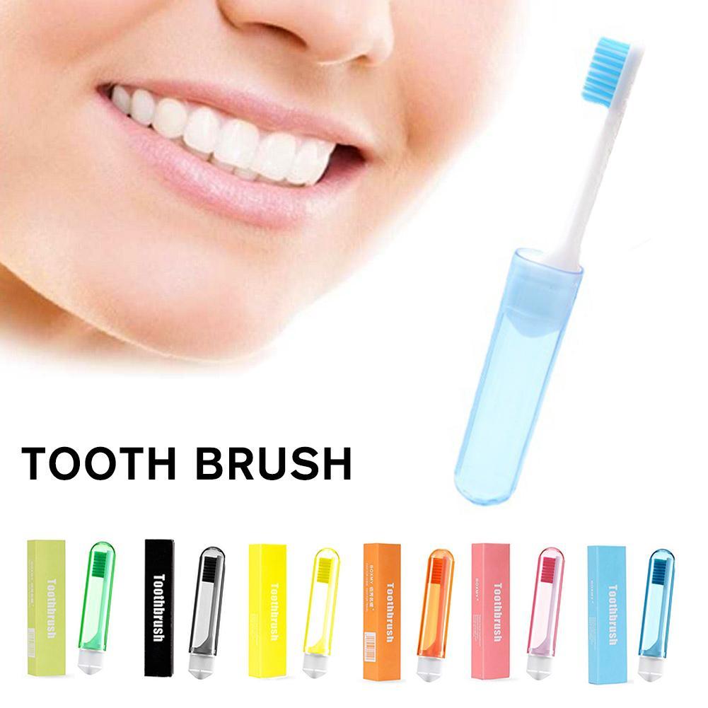 Portable Folding Toothbrush Super Soft Bristle Travelling Travel Outdoor Take To Camping Easy Toothbrush Fold Hiking Teethbrush
