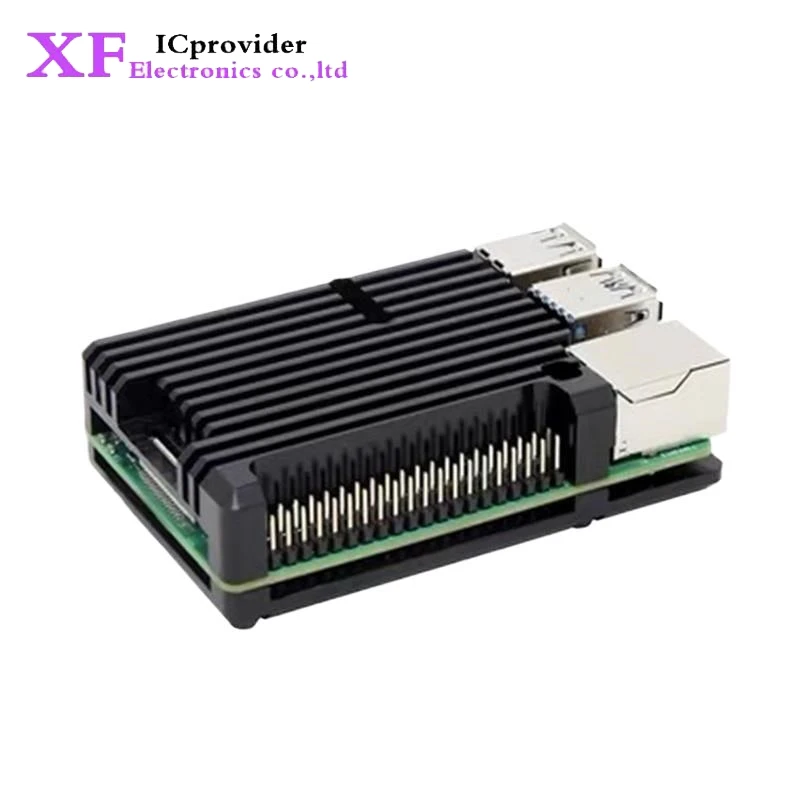 Per Raspberry Pi 3B 3B+ 4 4B guscio in lega di alluminio con radiatore a doppia ventola