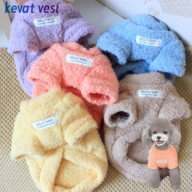 Maglione invernale per cani Vestiti caldi per cani di peluche per cani di piccola taglia media Gatti Cappotto morbido per cuccioli Giacca Chihuahua Teddy Costums Forniture per cani
