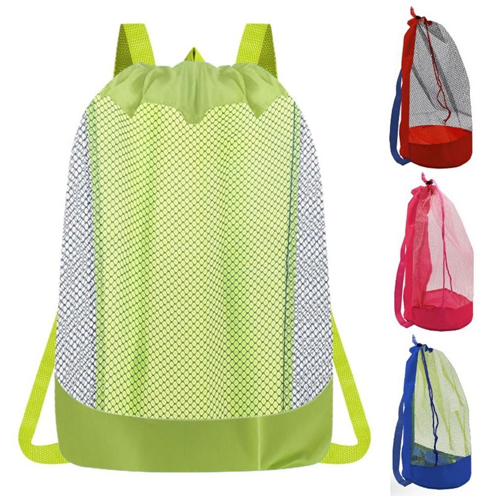 Sac à dos de natation grande capacité, sac de plage pliable, léger, sac de rangement en filet, séchage rapide, portable, voyage