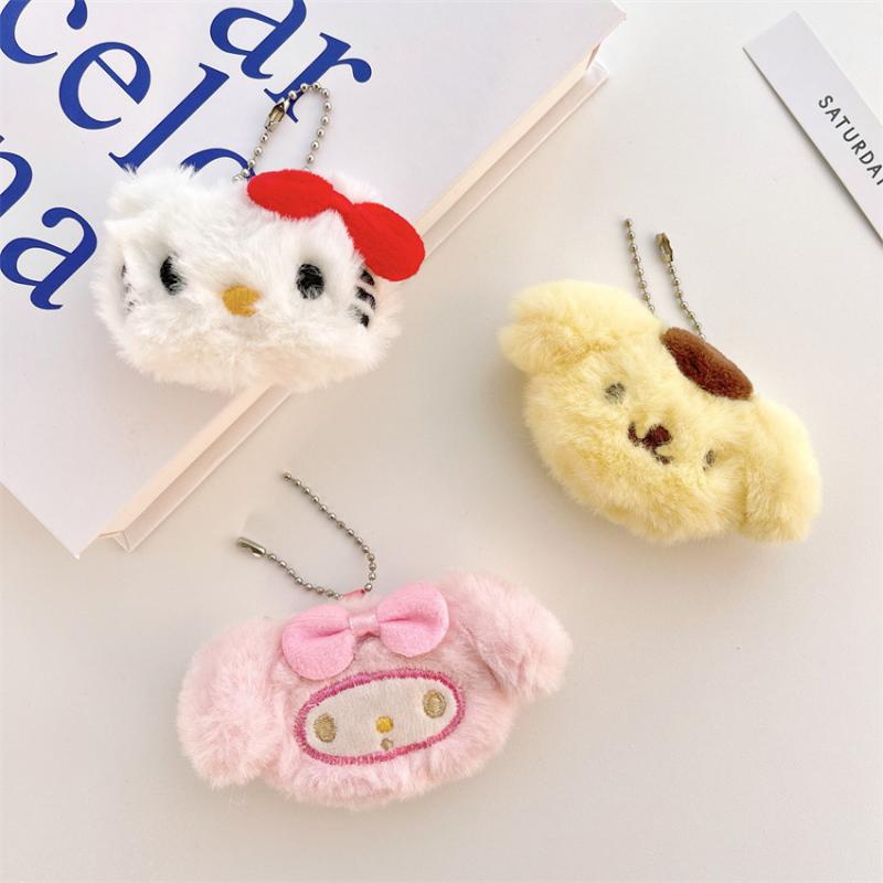 Sanrio Sang Trọng Dây Chuyền Chìa Khóa Ví Túi Hello Kitty Móc Khóa Anime Nhồi Bông Túi Mặt Dây Chuyền Giai Điệu Cinnamoroll Dễ Thương Ví Người Bạn Quà Tặng