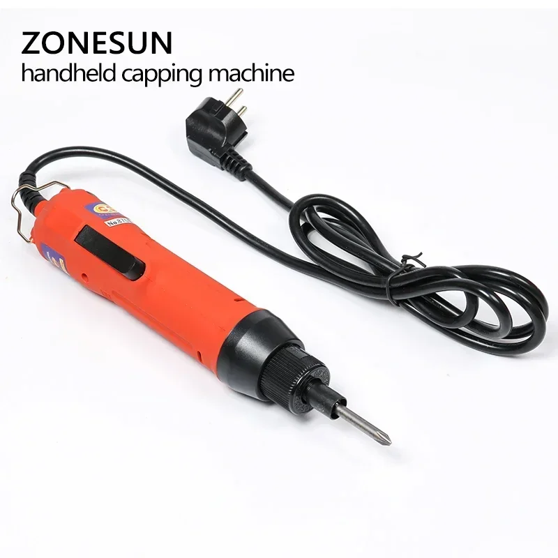 ZONESUN Hướng Dẫn Sử Dụng Chai Đóng Nắp Máy Cầm Tay Chai Nắp Vặn (10-30MM) Vít Capper Máy Hàn Miệng Túi