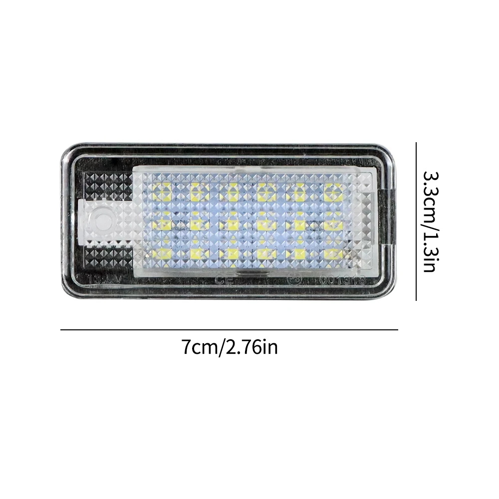 2 uds 18 LED Auto Canbus coche LED número luz de matrícula 12V para Audi A3 A4 A6 A8 B6 B7 Q7