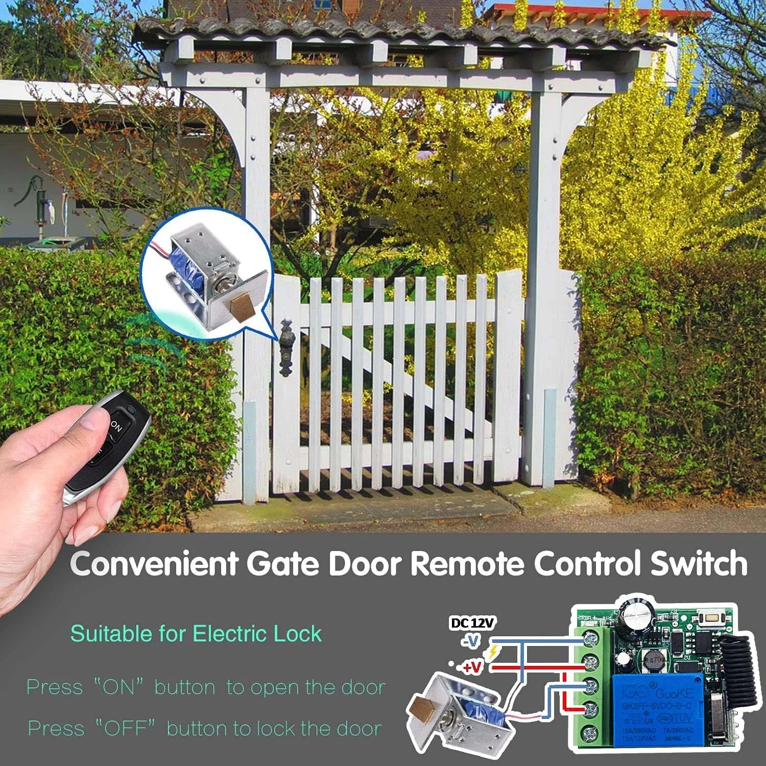 433MHz Wireless Remote Control Switch RF Relay DC 12V 24V 48V 60V Transmitter 433Mhz Remote Control Gate Door light Controls