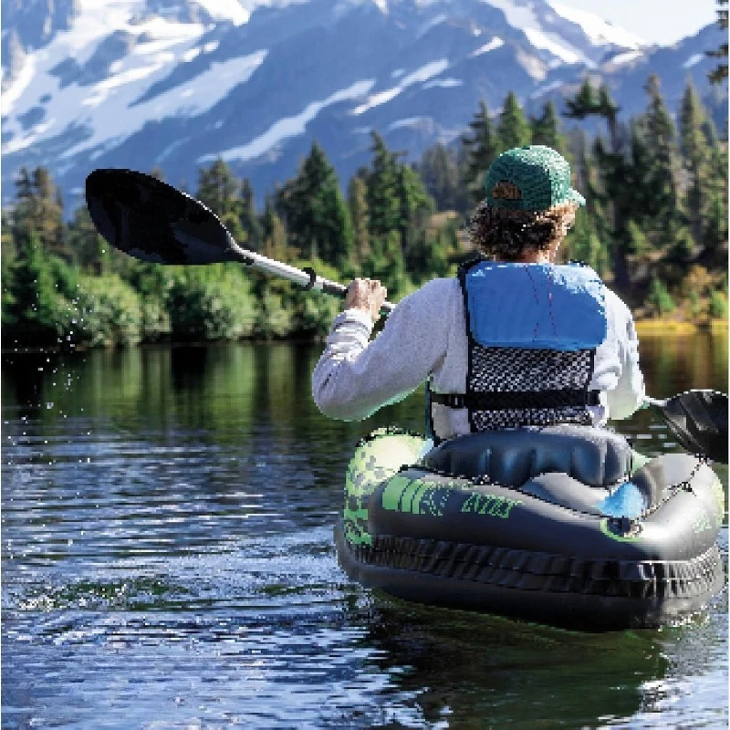 Challenger Inflatable Kayak Series: Includes Deluxe 86in Kayak Paddles and High-Output Pump – SuperStrong PVC – Adjustable Seat