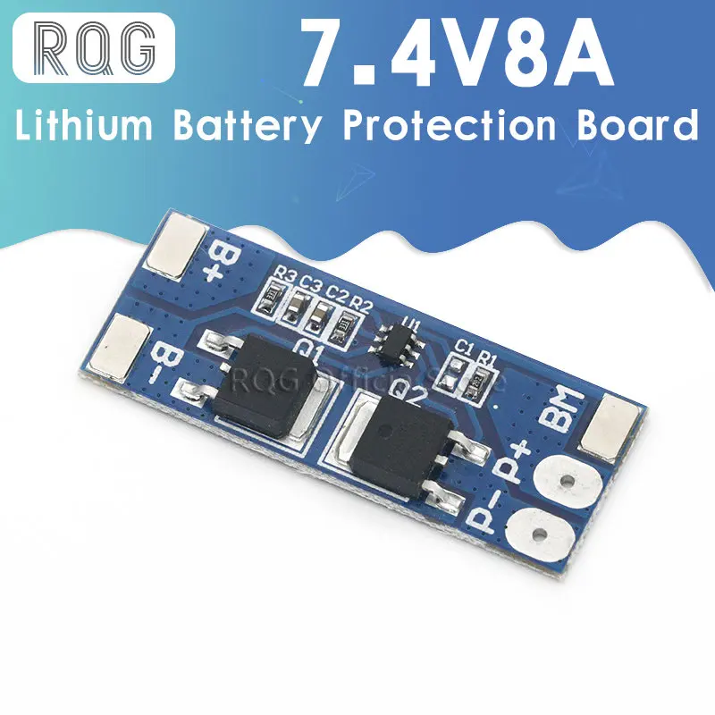 2 серии 7,4 В Защитная плата литиевого аккумулятора 8A рабочий ток 15 а ограничение тока/Защита от перезарядки и разряда Описание T