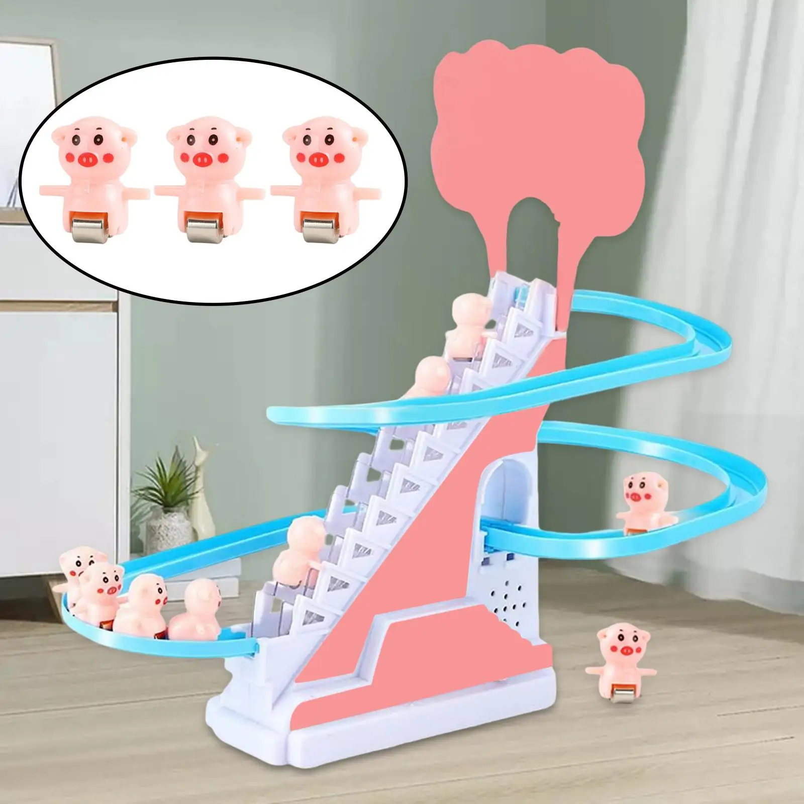 3Pcs Slide บันไดของเล่นอะไหล่เปลี่ยนชุดปีนบันไดของเล่น Accs ไฟฟ้า Track เกมสำหรับเด็กวัยหัดเดินเด็กชายหญิง